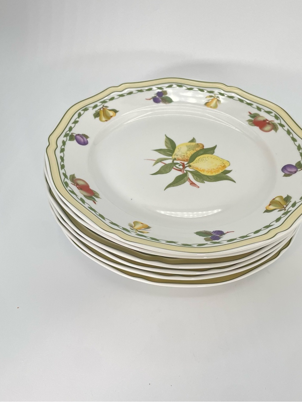 LINEA   Schoner Schenken  8” Salad Plates French Country  Farmhouse Style.  (6)